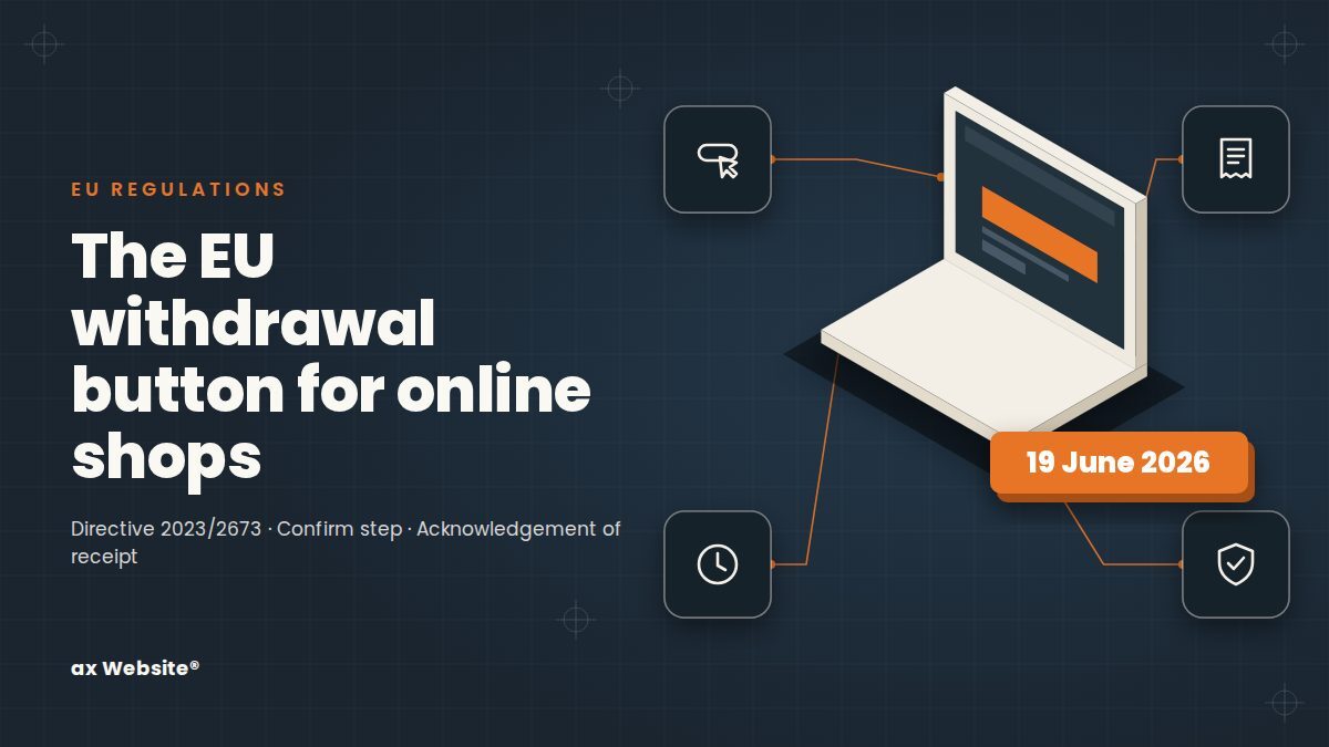 EU withdrawal button for online shops